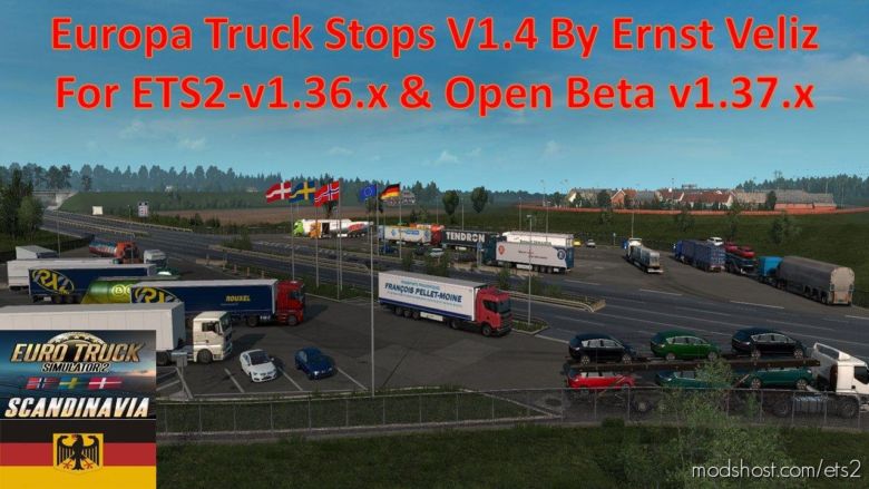 ETS2 Map Mod: Europa Truck Stop V1.40 1.36 / 1.37 (Featured)