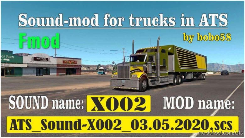 ATS Mod: Sound X002 1.37.X (Featured)