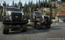 SnowRunner Truck Mod: Caterpillar CT680 Improved V1.0.1 (Featured)