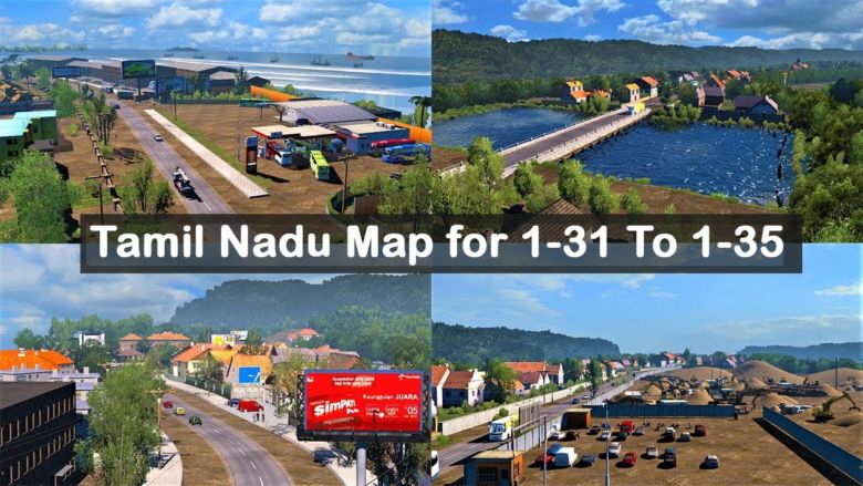 ETS2 Mod: Tamil Nadu Map For 1.31 to 1.35 With Profile | Euro Truck simulator 2 (Featured)