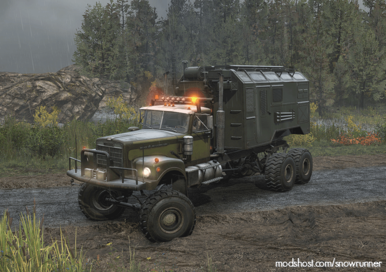 SnowRunner Truck Mod: White Western Star 4964 Military Edition 1.0.2 (Featured)