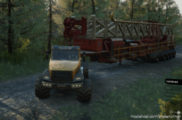 SnowRunner Mod: Offroad OIL RIG Semitrailer (Featured)