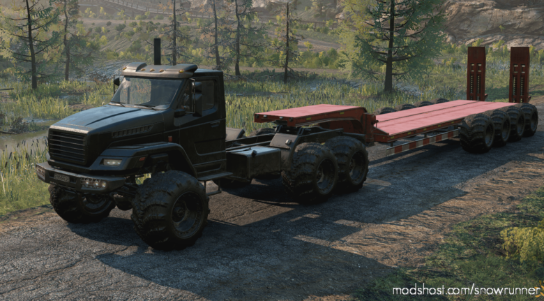 SnowRunner Mod: Offroad Gooseneck Semitrailer (Featured)