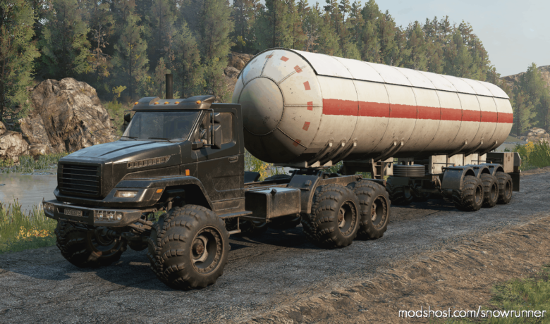 SnowRunner Mod: Offroad Oil Tank Semitrailer (Featured)