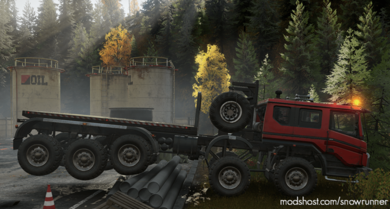 SnowRunner Addon Mod: Azov 73210 US Crane (Upgraded) And Suspension Lift V1.1.0 (Featured)