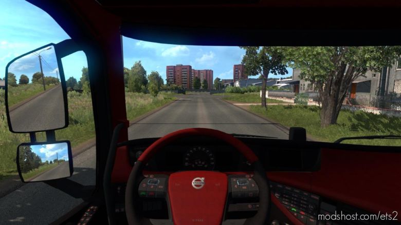 ETS2 Volvo Mod: RED And Black Interior For Volvo (Featured)