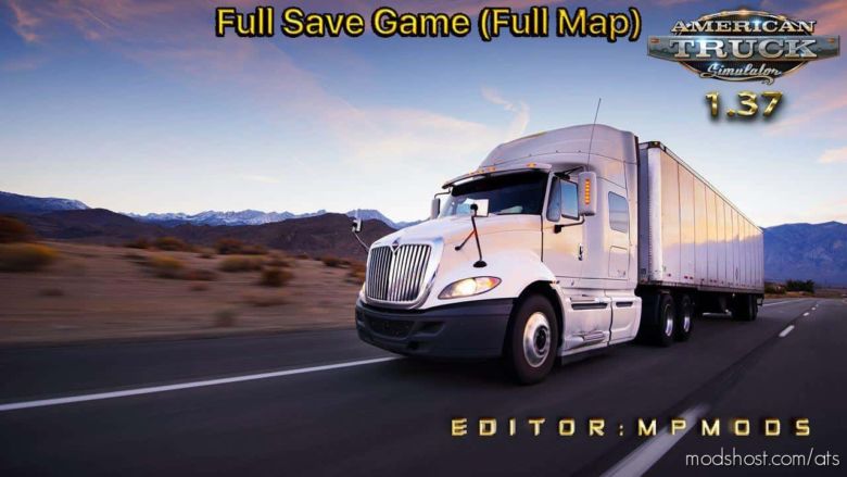 ATS Mod: Full Save Game ATS Full Map Mpmods 1.37 (Featured)