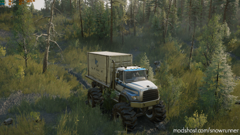 SnowRunner Mod: Freightliner 114 BIG Wheel Truck (Featured)