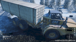 SnowRunner Addon Mod: CAT 745C Able To Carry Large Containers (Image #4)