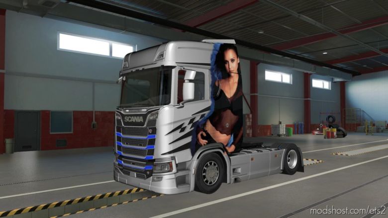 ETS2 Scania Skin Mod: Jessica Alba Paintjob For Scania S 2016 (Featured)