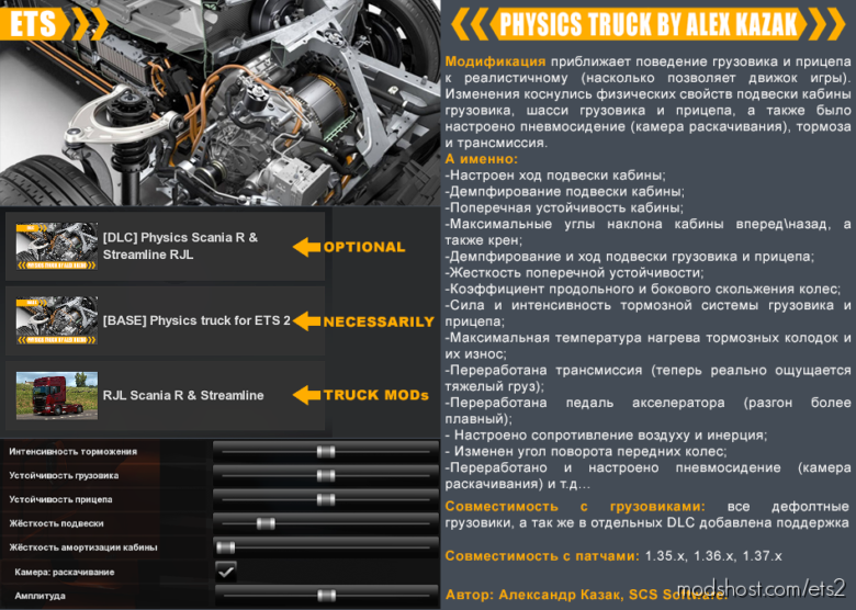 ETS2 Mod: Truck Physics By Alex Kazak V0.2.5 (Featured)