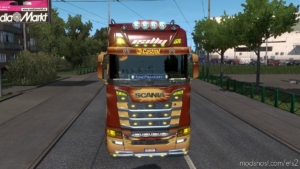 ETS2 Scania Skin Mod: Rally Racing Combo 1.37 (Image #3)