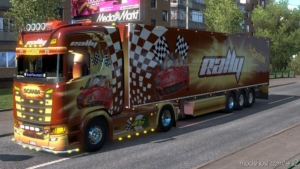 ETS2 Scania Skin Mod: Rally Racing Combo 1.37 (Image #4)