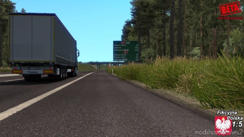 ETS2 Map Mod: Fikcyjna Polska 1:5 V1.3 (Featured)