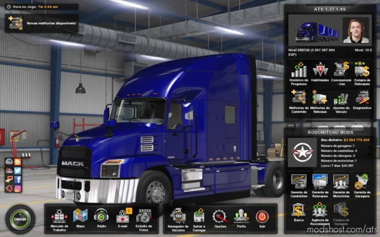 ATS Mod: Profile ATS 1.37.1.4S 3.564.000.000 Dollars (Featured)