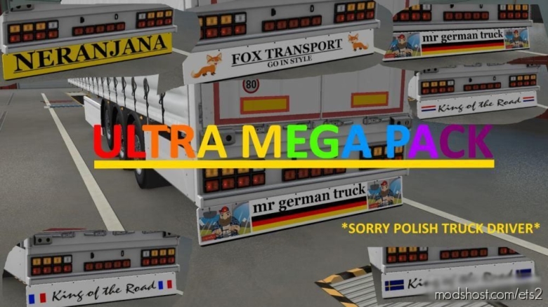 ETS2 Part Mod: Mudflaps Mega Pack 1.37 (Featured)