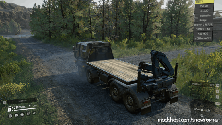 SnowRunner Addon Mod: Azov 5319 Minicrane V0.9.0 (Featured)