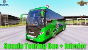 ETS2 Scania Mod: NEW Scania Touring BUS + Interior V1.6 1.37.X (Image #8)