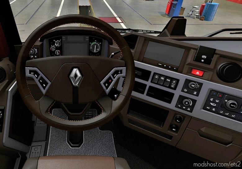 ETS2 Mod: Brown Interior For Renault Range T (Featured)