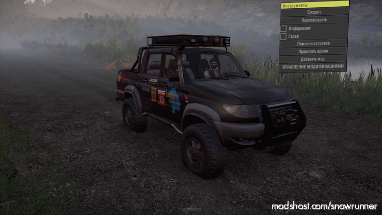 SnowRunner Car Mod: UAZ Patriot Pickup V08.06.20 (Featured)