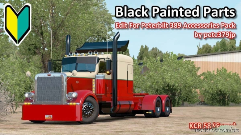 ATS Mod: Black Painted Parts For Peterbilt 389 Accessories Pack (Featured)