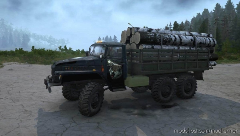 MudRunner Mod: Textures Ural-375 “Night Hunter” V30.06.20 (Featured)