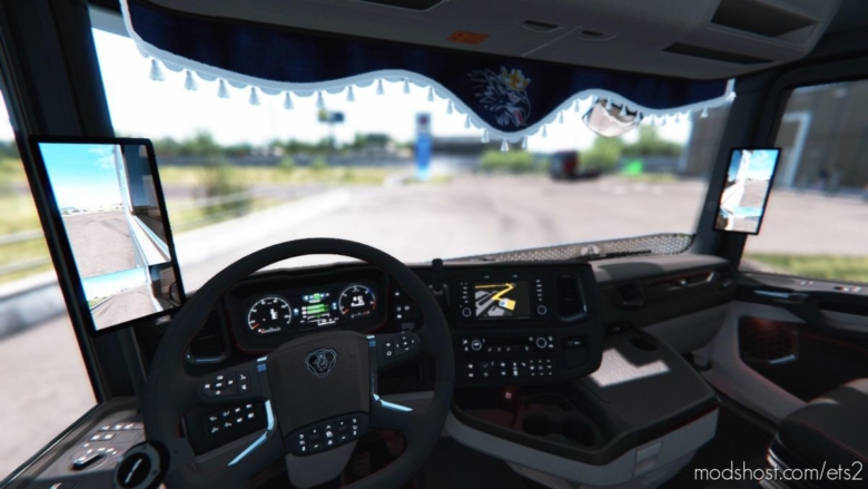 ETS2 Part Mod: Digital Side Mirrors For Scania S/R (Featured)