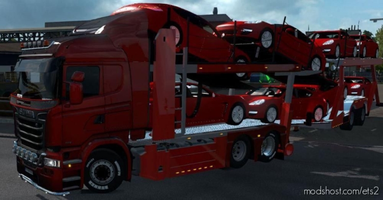 ETS2 Mod: Carcarrier Autotransporter Truck And Trailer 1.37 (Featured)