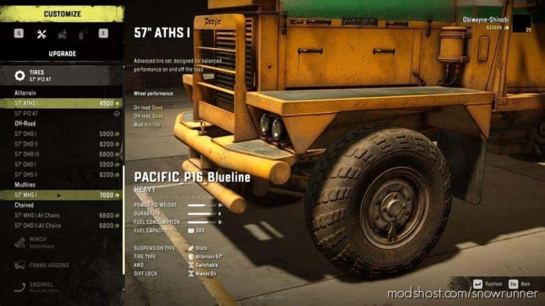 SnowRunner Mod: Pacific P16 Blueline V1.0.1 (Featured)