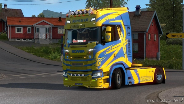 ETS2 Skin Mod: NEW Scania S Swenden Performance Edition (Featured)