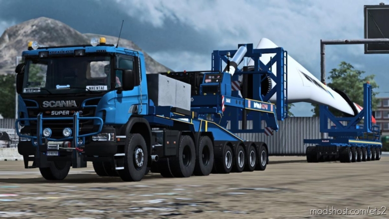 ETS2 Trailer Mod: Wind Blade Special And Regular Transport 1.38 (Featured)