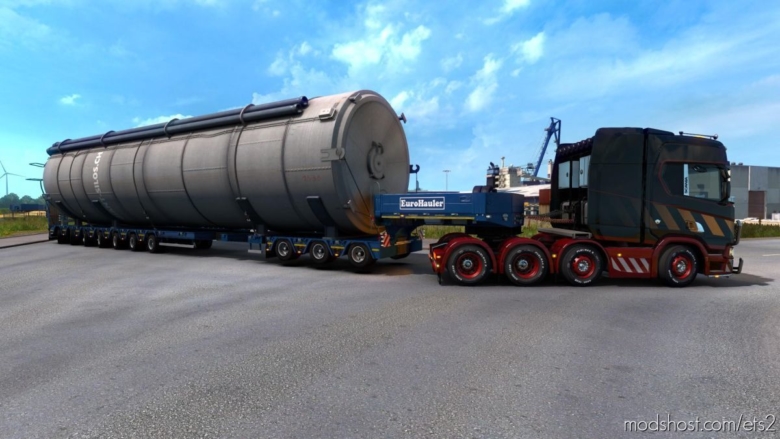 ETS2 Part Mod: Liftable Heavy Transport Axles (Featured)