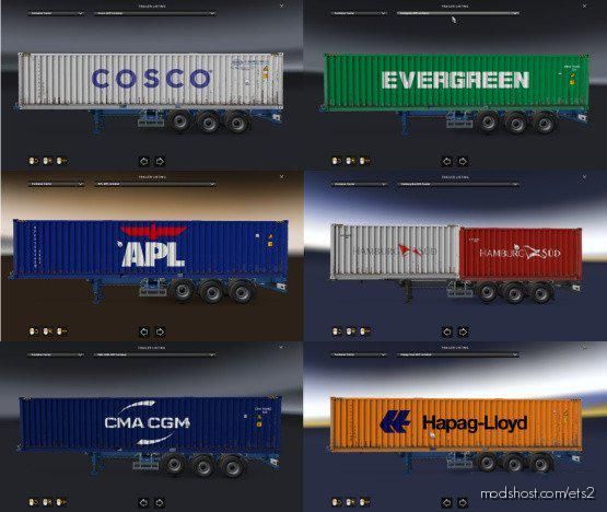 ETS2 Mod: Cargo Pack For Real Shipping Container Companies 1.38 (Featured)