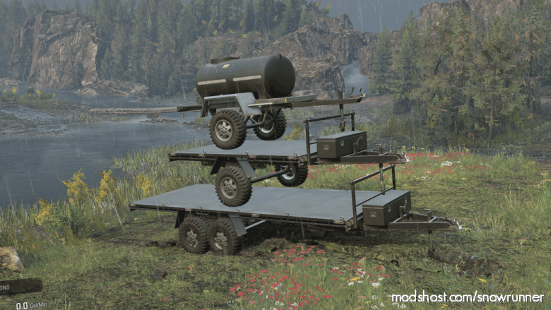 SnowRunner Mod: Realistic Weight Off-Road Trailers (Featured)