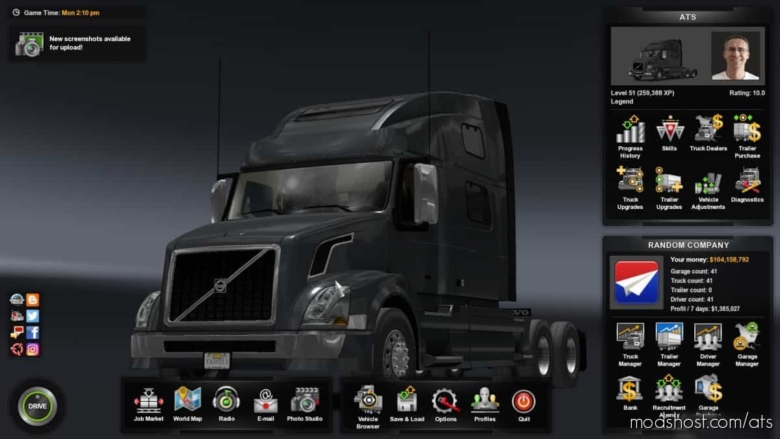 ATS Mod: Save Game (ALL DLCs) 1.38 (Featured)