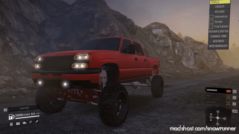 SnowRunner Car Mod: Frog’s 2007 Chevy Silverado (Sema Cateye) V101 (Featured)