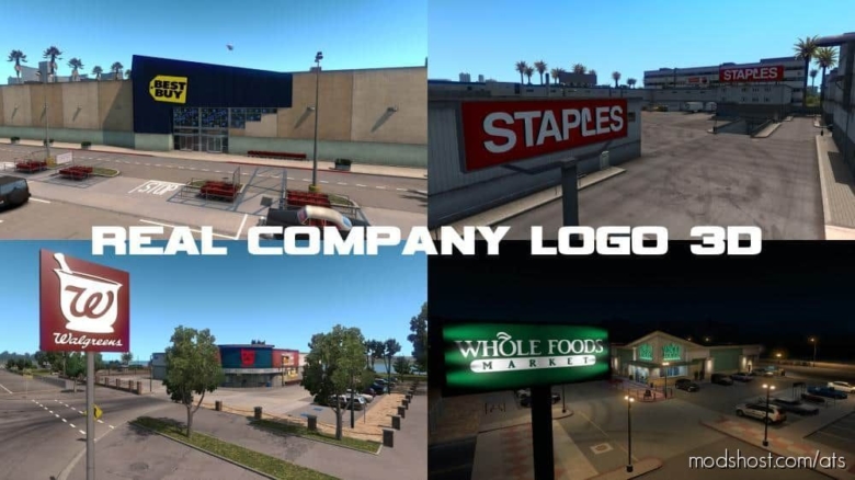 ATS Map Mod: Real Company Logo 3D V1.7 (Featured)