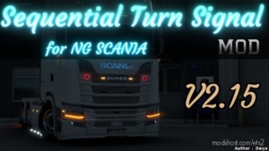 ETS2 Part Mod: Sequential Turn Signal Mod For Next GEN Scania V2.15 (Featured)