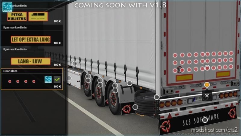 ETS2 Part Mod: SCS Trailer Tuning Pack V1.8 (Featured)