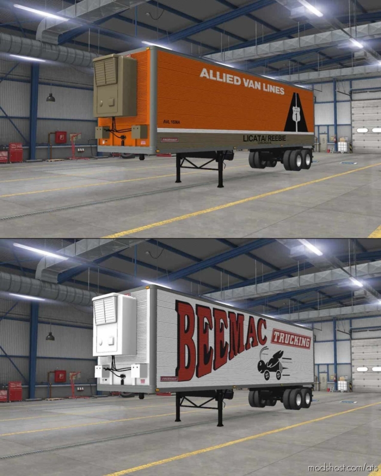 ATS Trailer Mod: Fruehauf FB 40FT Refregerator VAN 1971 V2.1 1.38 (Featured)