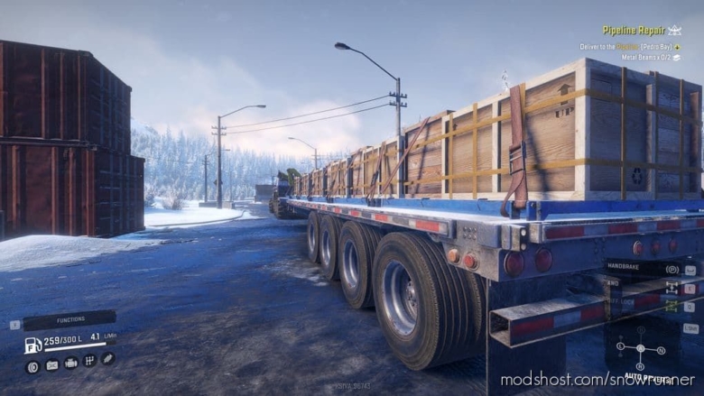 SnowRunner Mod: Stepdeck Semi-Trailer Quadaxle Improved (Featured)