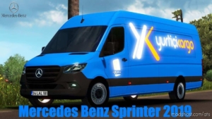 ATS Trailer Mod: Mercedes Benz Sprinter 2019 + Interior V1.4 1.38.X (Image #3)