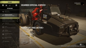 SnowRunner Truck Mod: Black Cat-745C Active+ V1.1 (Image #8)