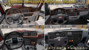 ATS Part Mod: Steering Wheel Pack For ALL Trucks 1.38 (Image #2)