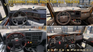 ATS Part Mod: Steering Wheel Pack For ALL Trucks 1.38 (Image #3)