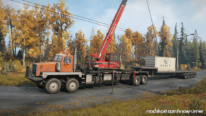 SnowRunner Truck Mod: Twinsteer With Crane And Saddle (Image #2)