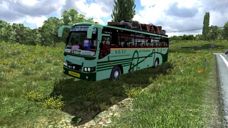 ETS2 Bus Mod: Indian Ashok Leyland Setc Ultra Deluxe 1.38 (Featured)