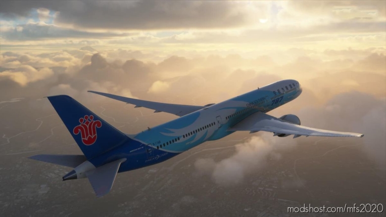 MSFS 2020 Livery Mod: China Southern Airline B787 (Featured)