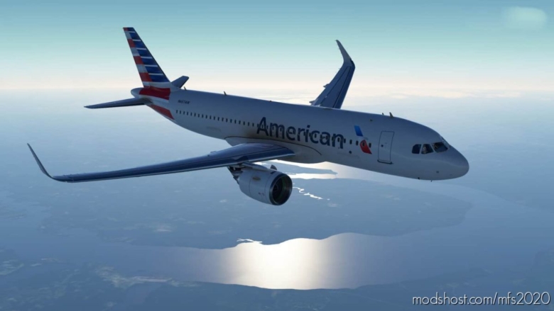 MSFS 2020 Livery Mod: A320 NEO American Airlines (Featured)