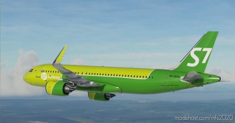 MSFS 2020 Livery Mod: S7 – Siberia Airlines A320Neo Vp-Btb V1.1 (Featured)